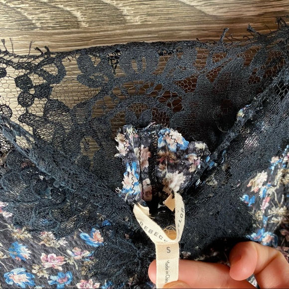 Rebecca Taylor Zelma Floral Silk Slip Dress with lace Size Small - Picture 6 of 12
